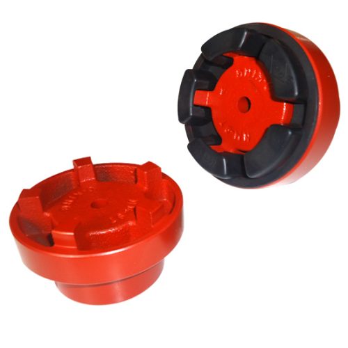 Acople flexible para conexión de bomba y motor hidráulico.