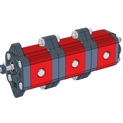Bomba hidráulica múltiple 9M001 brida 22mm compacta.