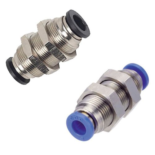 Conector rápido neumático pasamuro modelo PM.