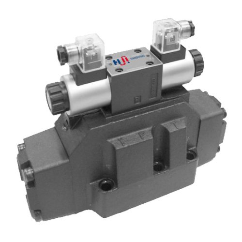 Electroválvula hidráulica modular serie 4WE16 de alto caudal.