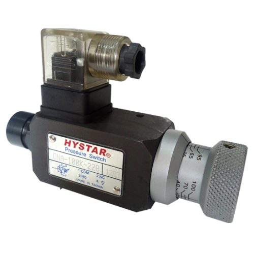 Presostato hidráulico regulable para control de presión.