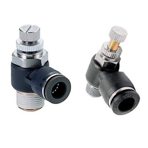 Regulador de caudal tipo Banjo para control de velocidad.