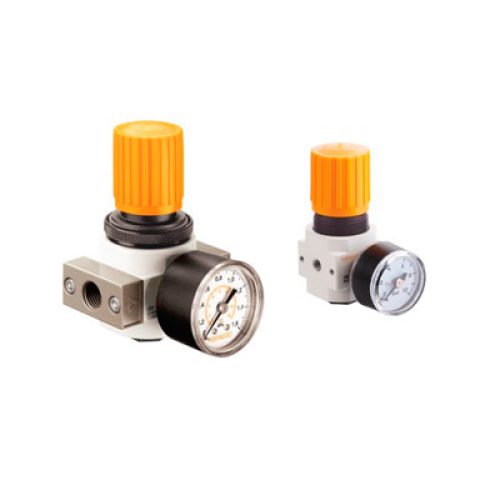 Regulador de presión neumático serie OR cuerpo metálico.