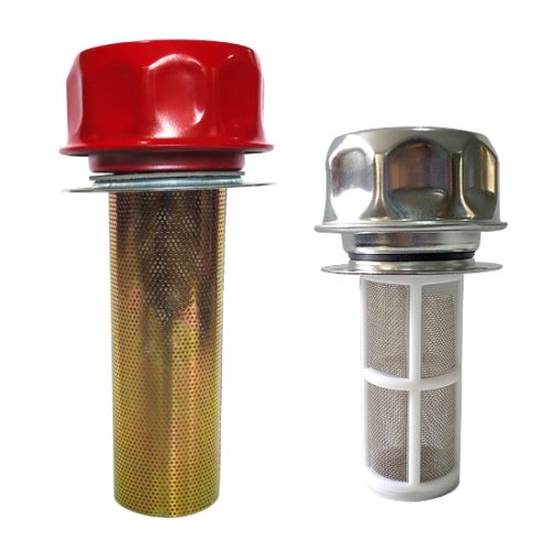 Tapón de llenado con filtro de aire y malla para tanque.