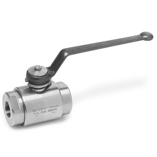 Válvula de bola Gemels GM-316L acero inoxidable alta presión.